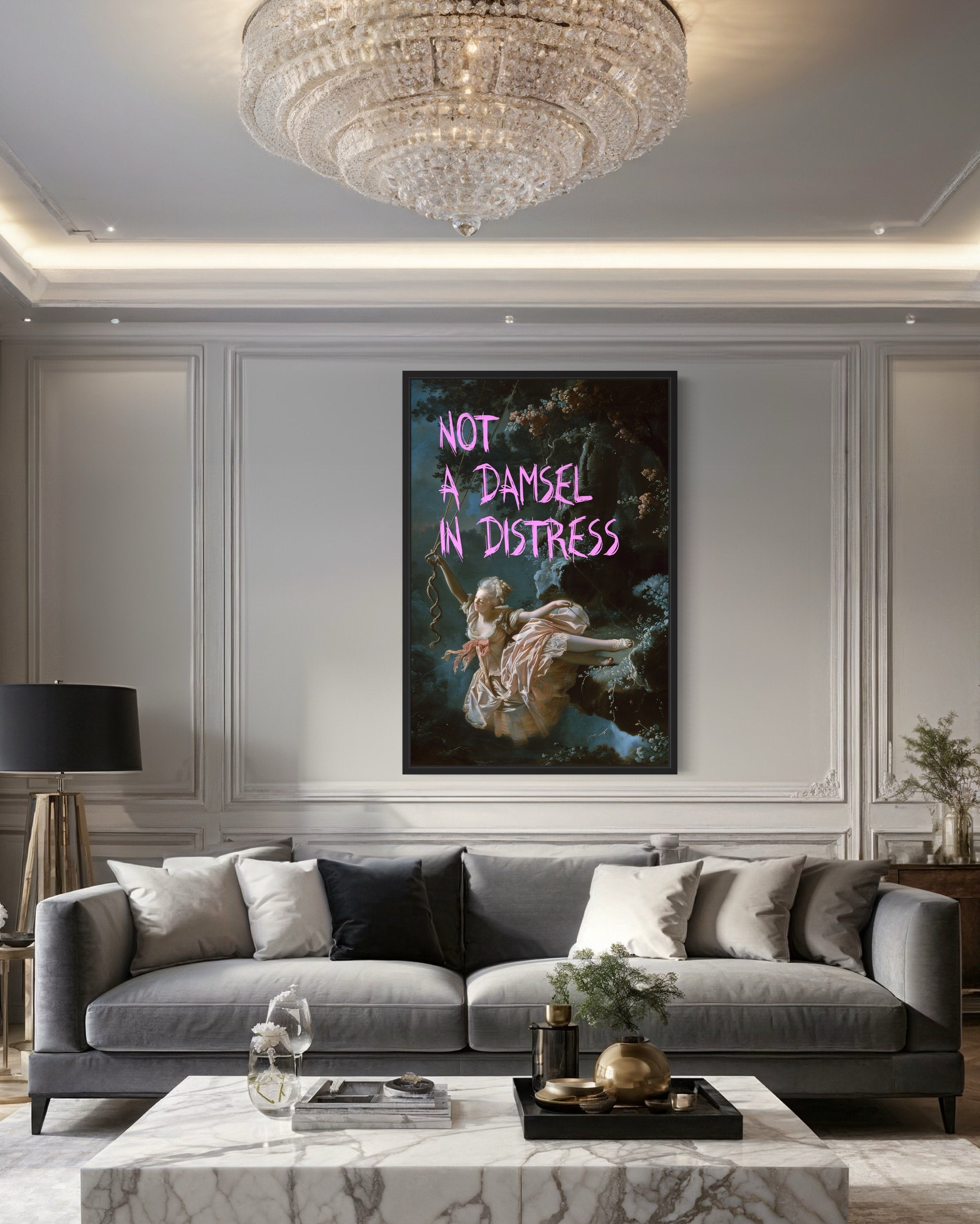 Not A Damsel In Distress Feminist Wall Art