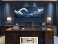Ocean Wave Long Narrow Nautical Distressed Wood Wall Art