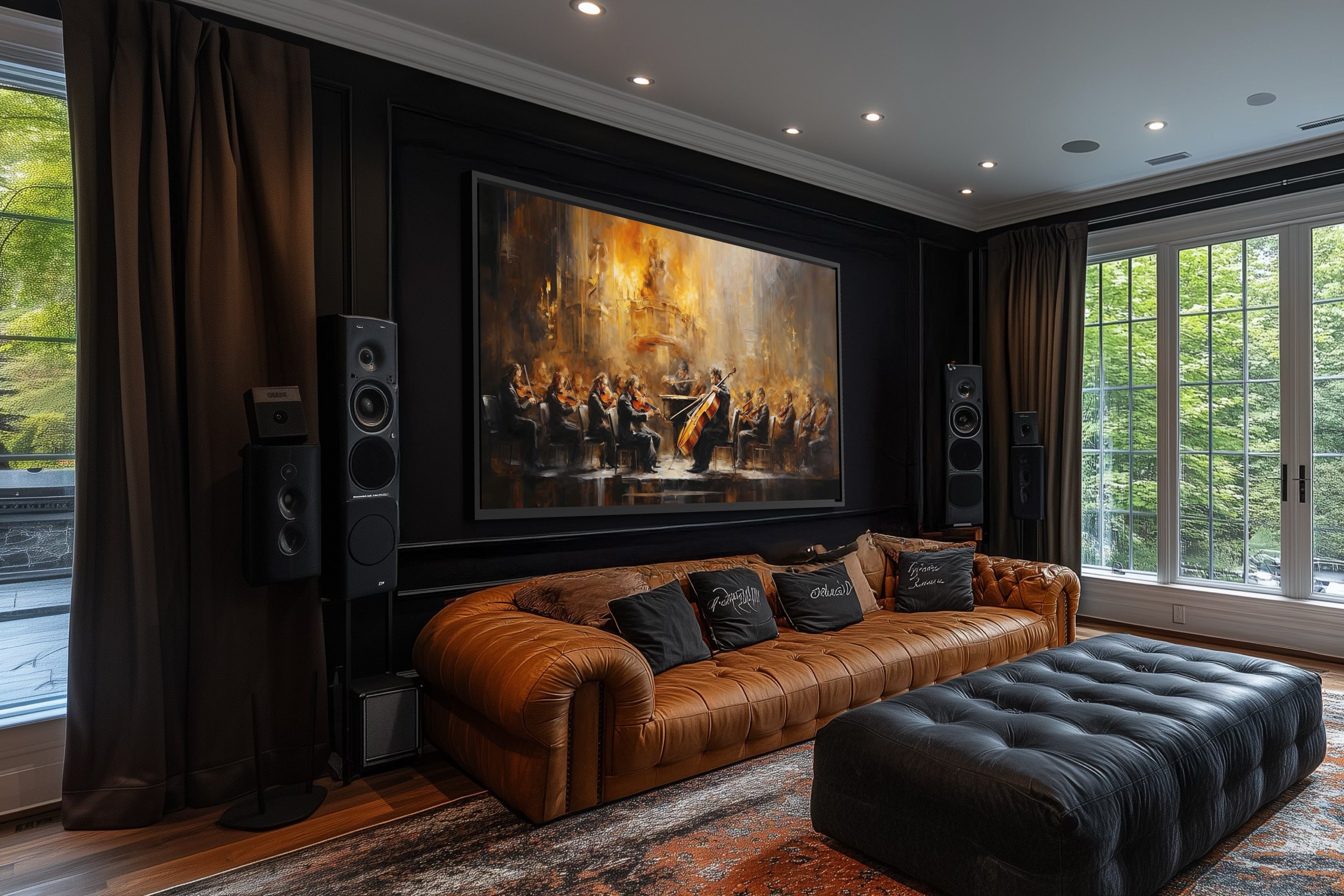 Orchestra Wall Art – Abstract Classical Music Prints | Framed Canvas Art Decor