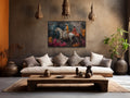 Persian Couple Horseback Ridings -  Middle Eastern Framed Canvas Wall Art