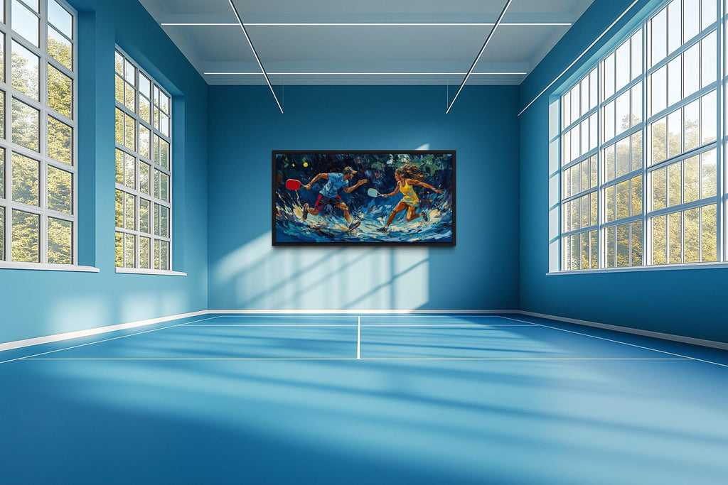 Pickleball Wall Art – Energetic Players Canvas | Vibrant Sports Room Decor