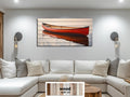 Red Canoe Distressed Wood Wall Art