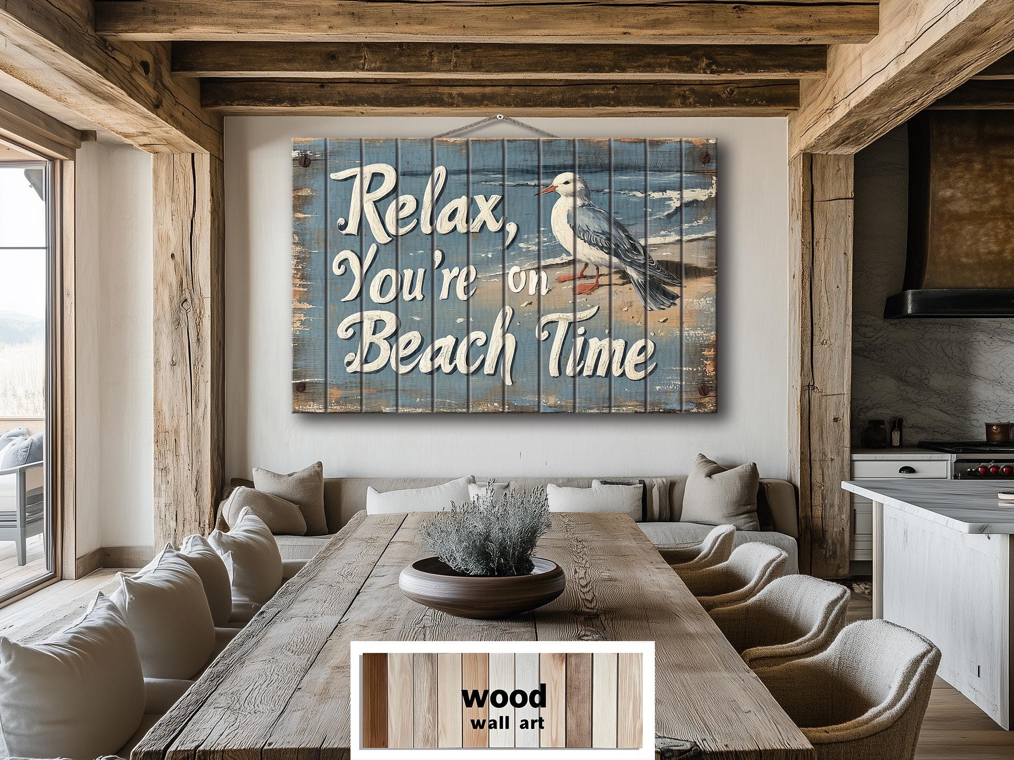 Relax You’re On Beach Time Wood Wall Art