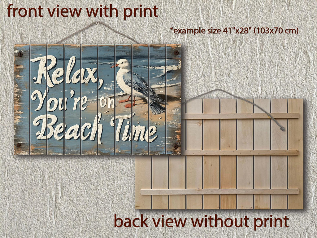 Relax You’re On Beach Time Wood Wall Art