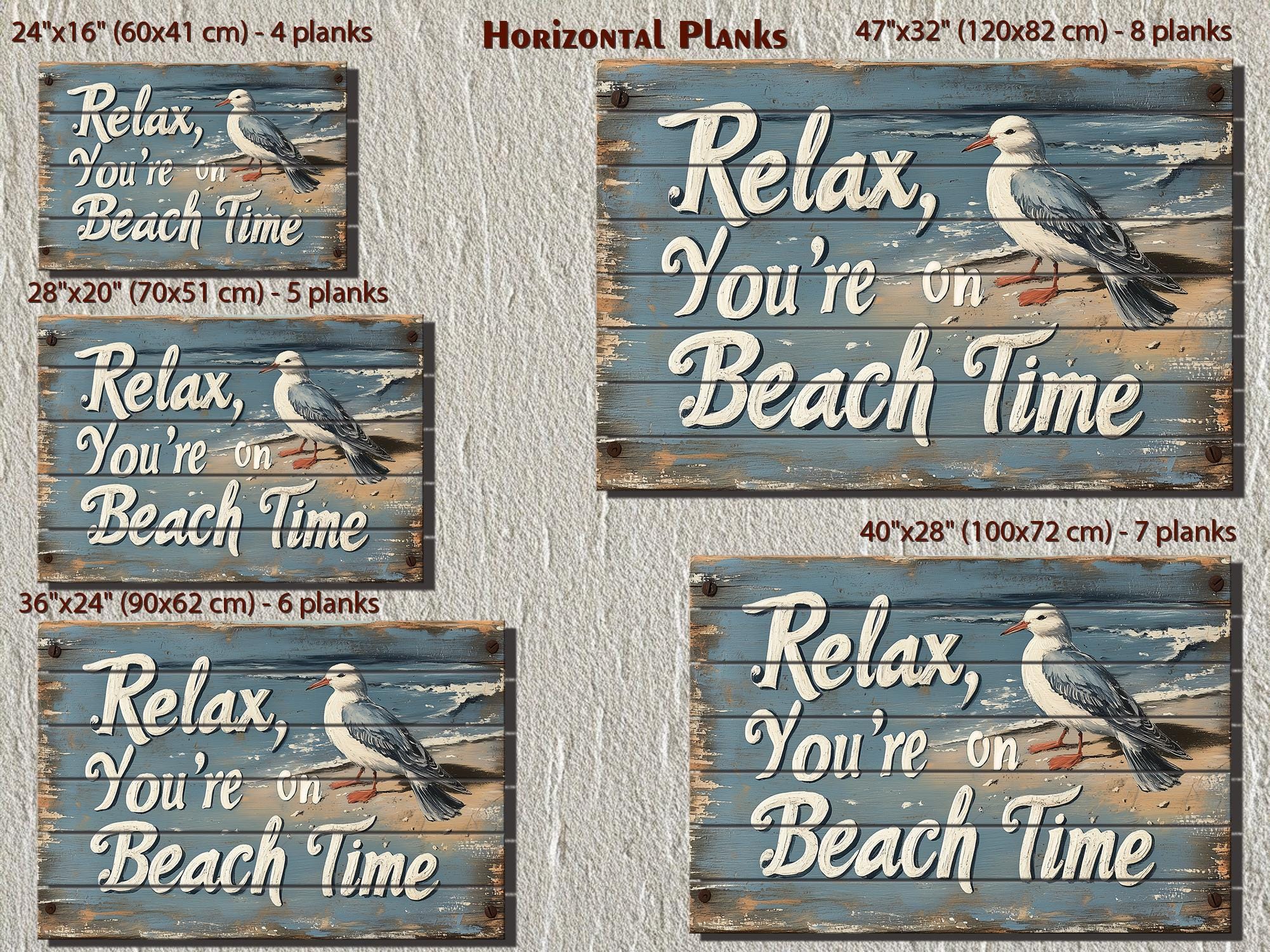 Relax You’re On Beach Time Wood Wall Art