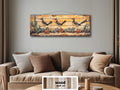Roadrunners Wood Wall Art - Distressed Wood Print With Cactus & Desert Scene