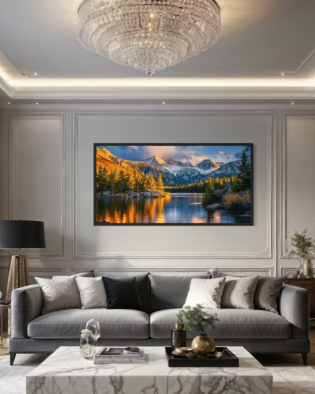Rocky Mountain National Park Colorado Framed Canvas Wall Art