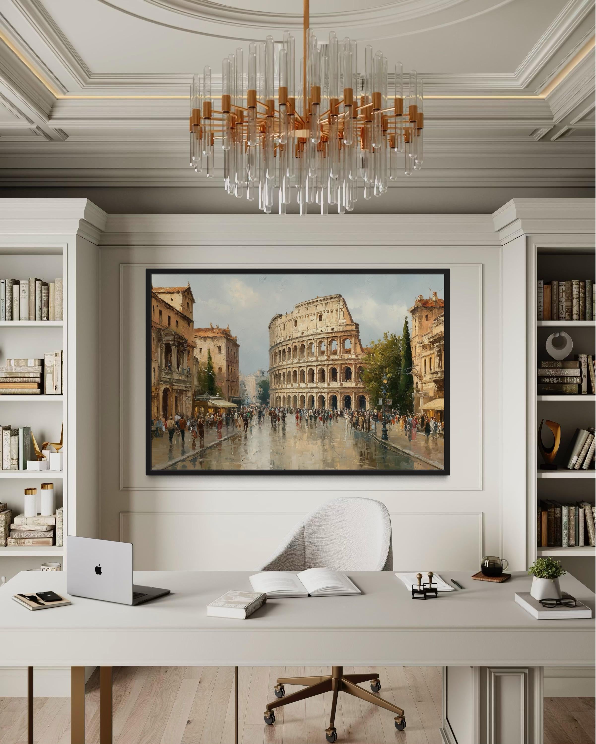 Rome Colosseum Framed Canvas Wall Art