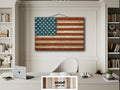 Rustic American Flag Distressed Wood Wall Art