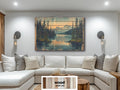Rustic Mountain Lake Wood Sign Wall Decor For Lake House