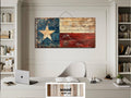 Rustic Wooden Texas Flag Real Wood Wall Art