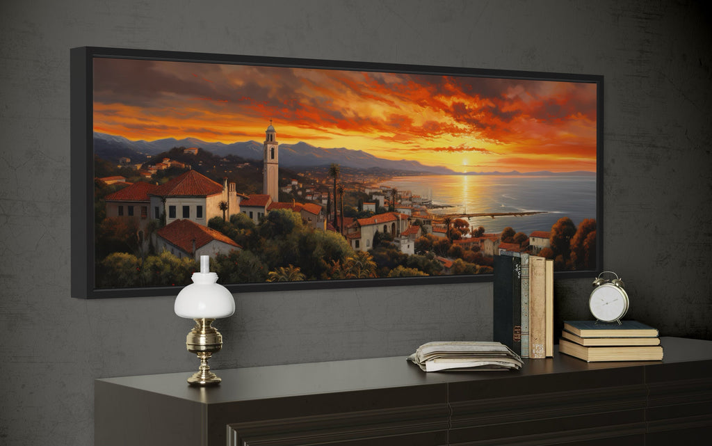 Santa Barbara At Sunrise Framed Horizontal Wall Art