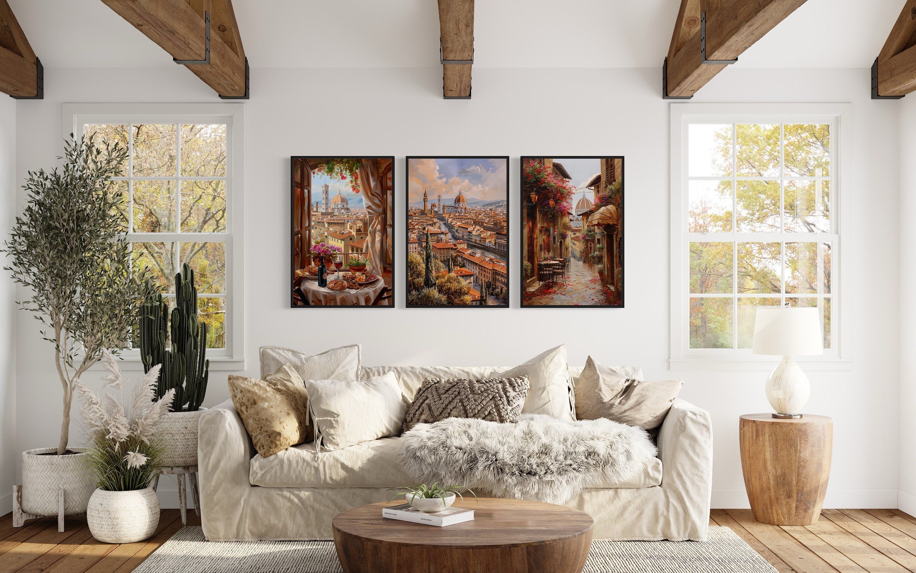 Set Of Three Florence Wall Art, Italy  Travel Posters
