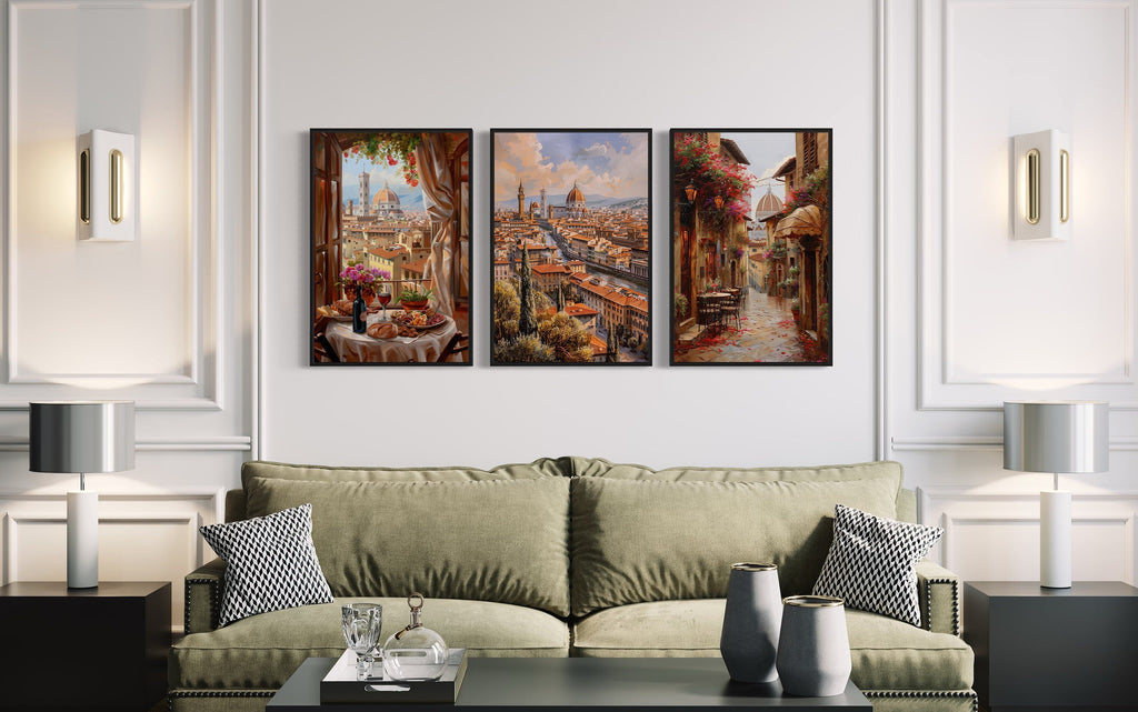 Set Of Three Florence Wall Art, Italy  Travel Posters