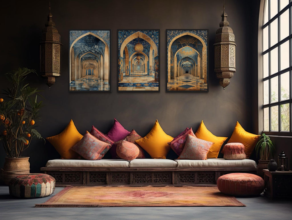 Set of 3 Persian Architecture Islamic Wall Art Prints