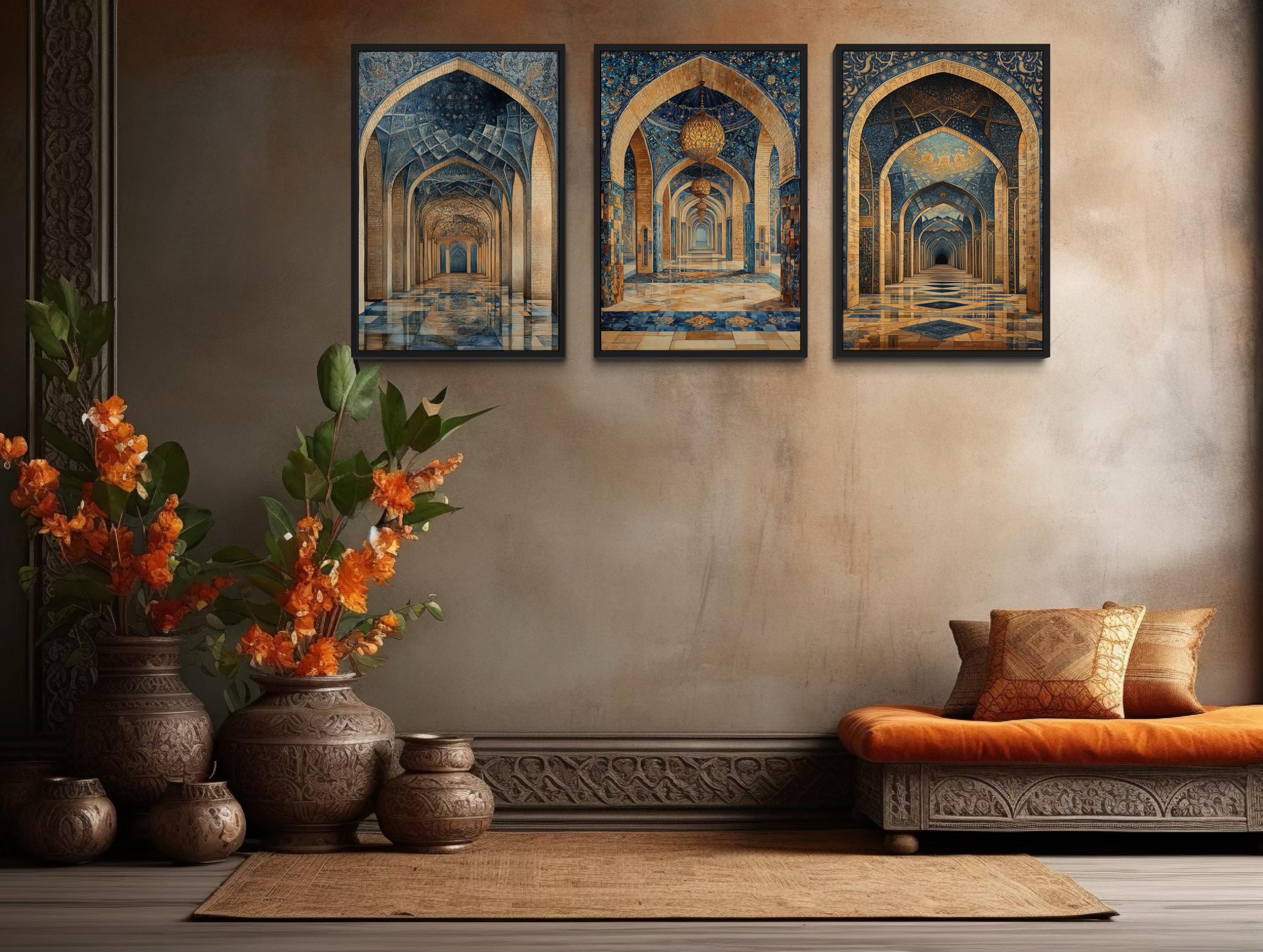 Set of 3 Persian Architecture Islamic Wall Art Prints