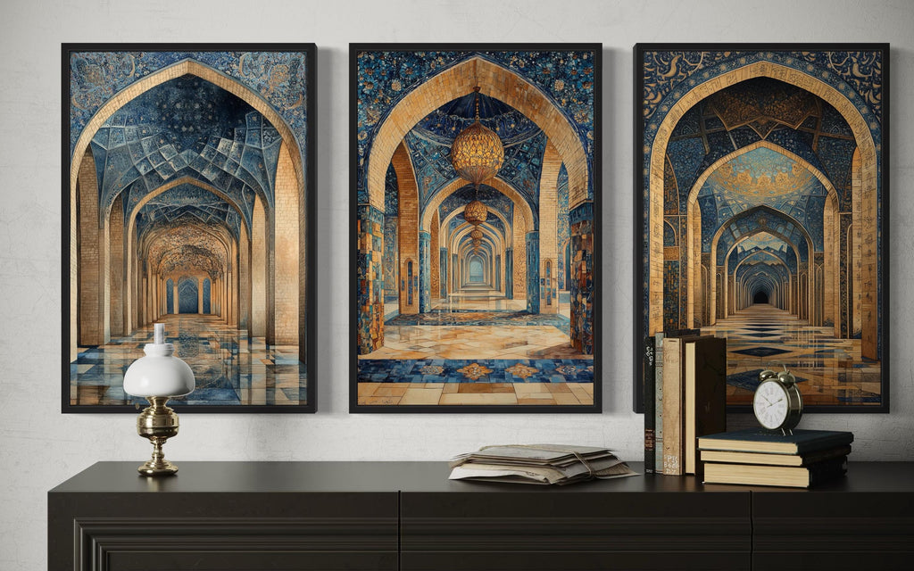 Set of 3 Persian Architecture Islamic Wall Art Prints