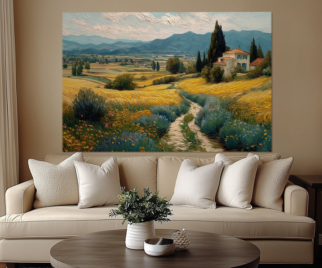 Set of 5 Panels Tuscany Countryside Wall Art