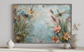 Shabby Chic Dragonfly On The Pond Painting Framed Canvas Wall Art