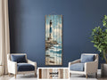 Tall Narrow Lighthouse Distressed Wood Wall Art For Coastal Decor