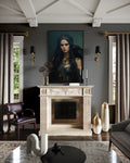 The Morrigan Warrior-Queen Celtic Goddess Framed Canvas Wall Art