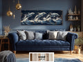Three Dolphins Jumping in Waves Nautical Long Narrow Distressed Wood Wall Art