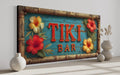 Tiki Bar Wall Art Tropical Canvas Print - Hawaiian Home Bar Decor