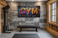 Typography Graffiti Painting Of the Word Gym Motivational Gym Wall Art