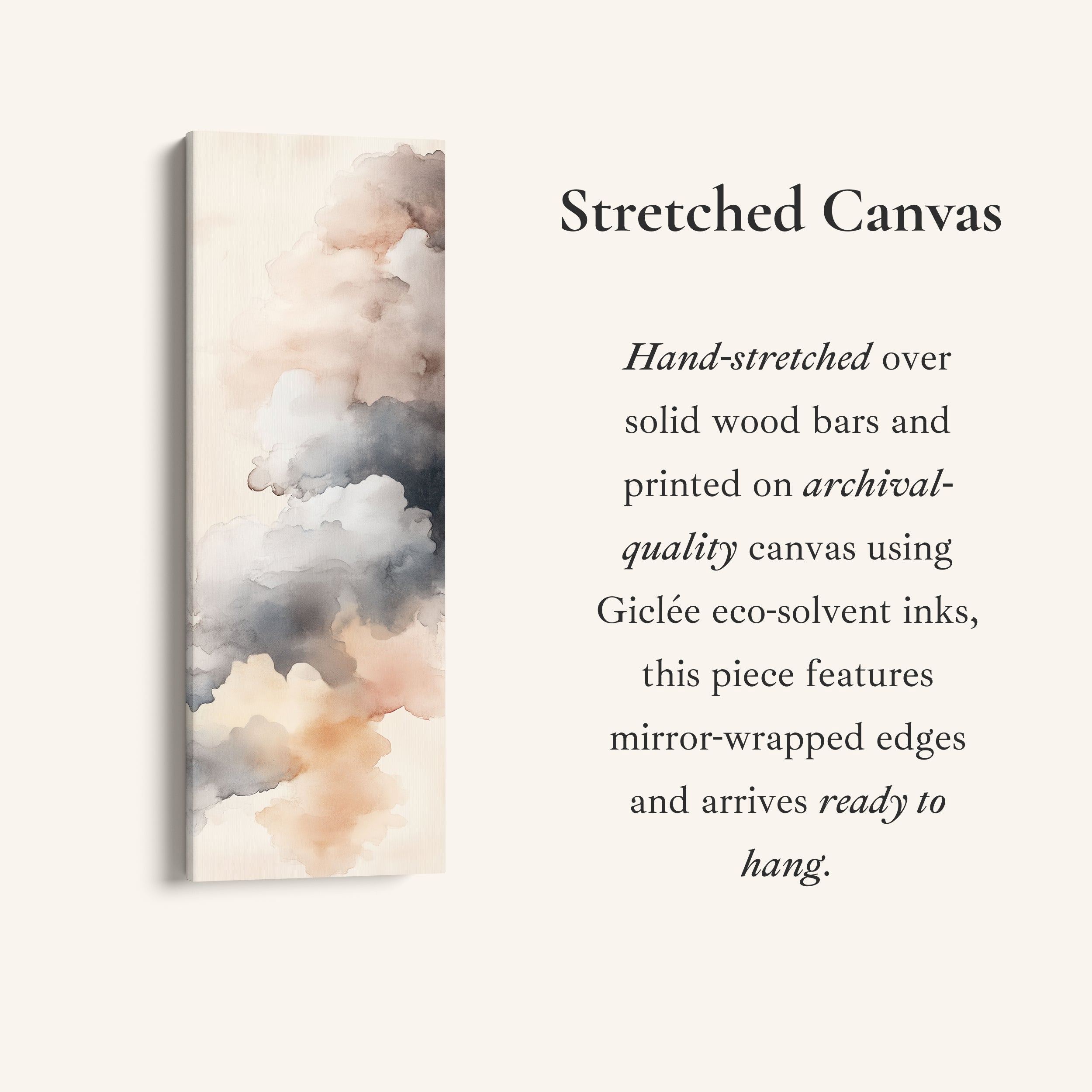 Tall Skinny Vertical Cloud Wall Art