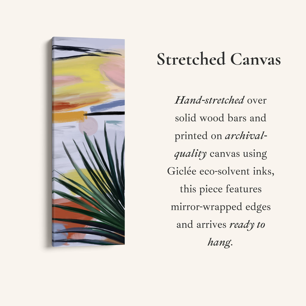 Vertical Wall Art Abstract Sunset