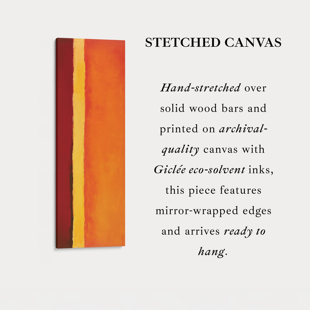 Orange Abstract Long Vertical Large Canvas Wall Decor