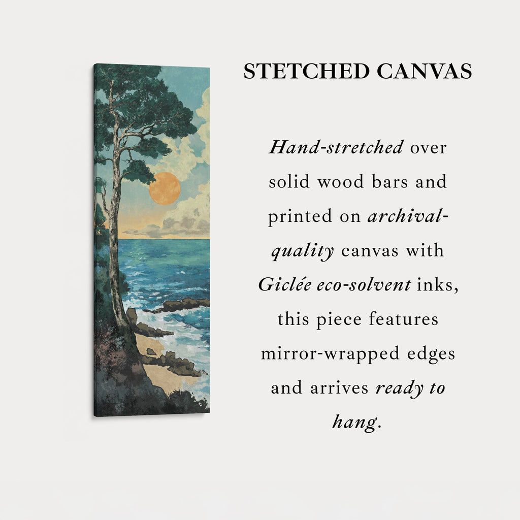 Coastal Big Framed Pictures Tall Narrow Vertical Wall Art