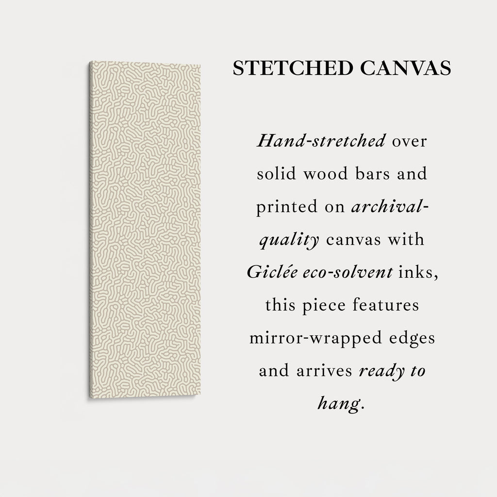 Vertical Long Wall Art Organic Beige Pattern Wall Art