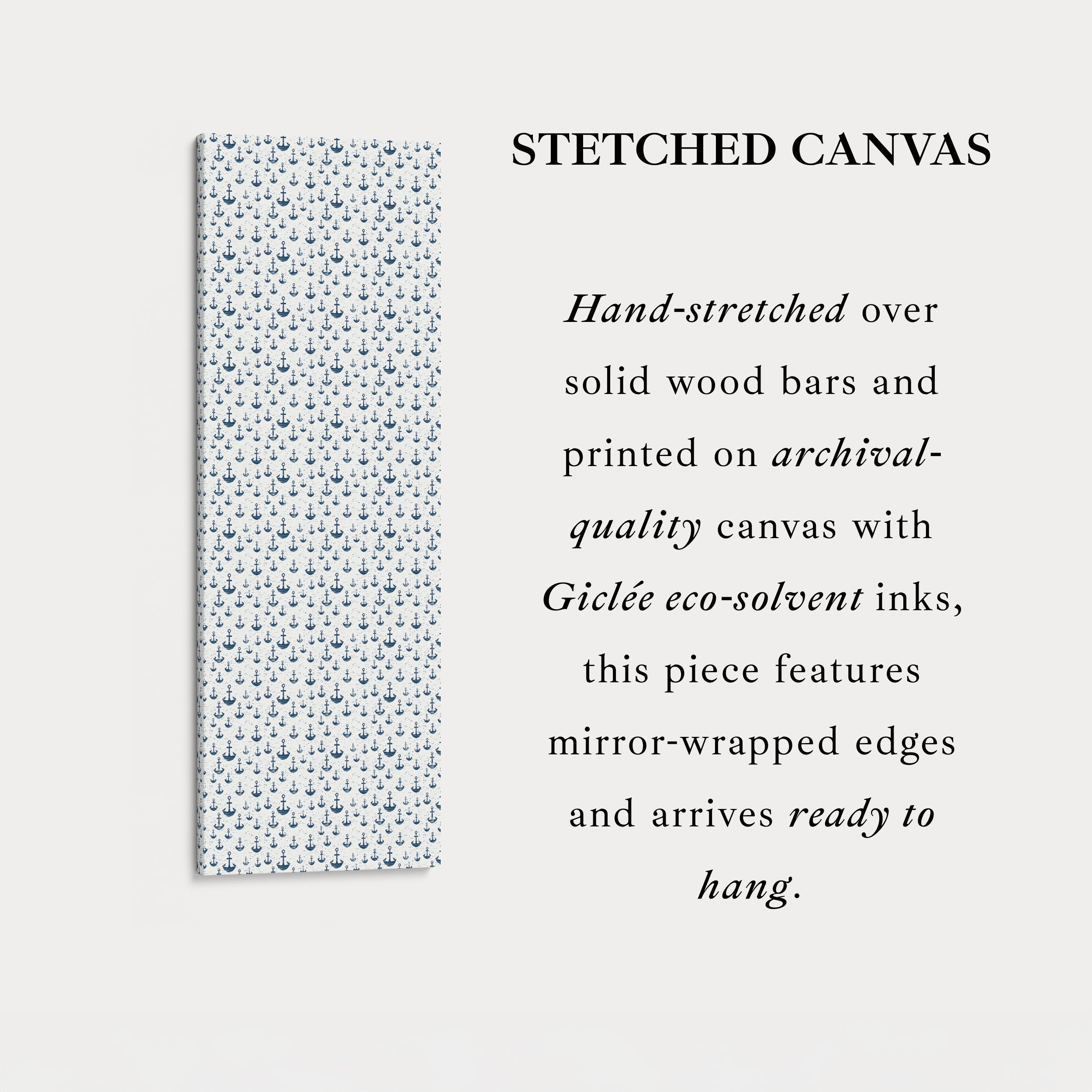 Nautical Theme Long Vertical Wall Decor Anchors
