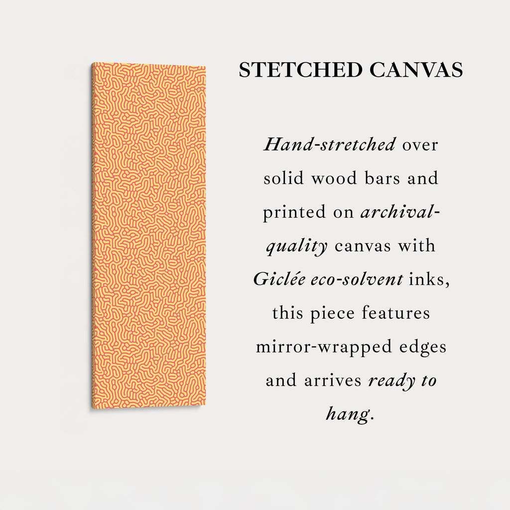 Vertical Long Wall Art Yellow & Red Pattern