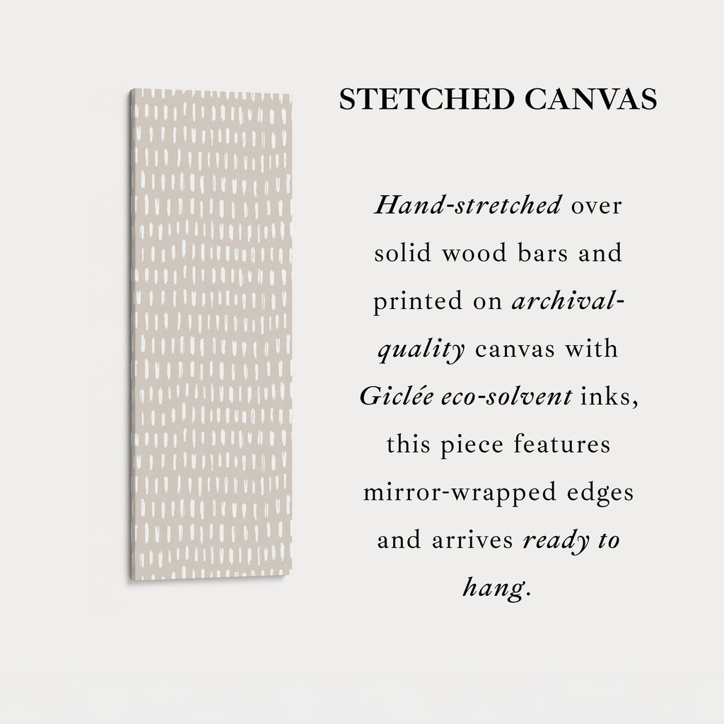 Minimalist Vertical Bedroom Wall Art Beige