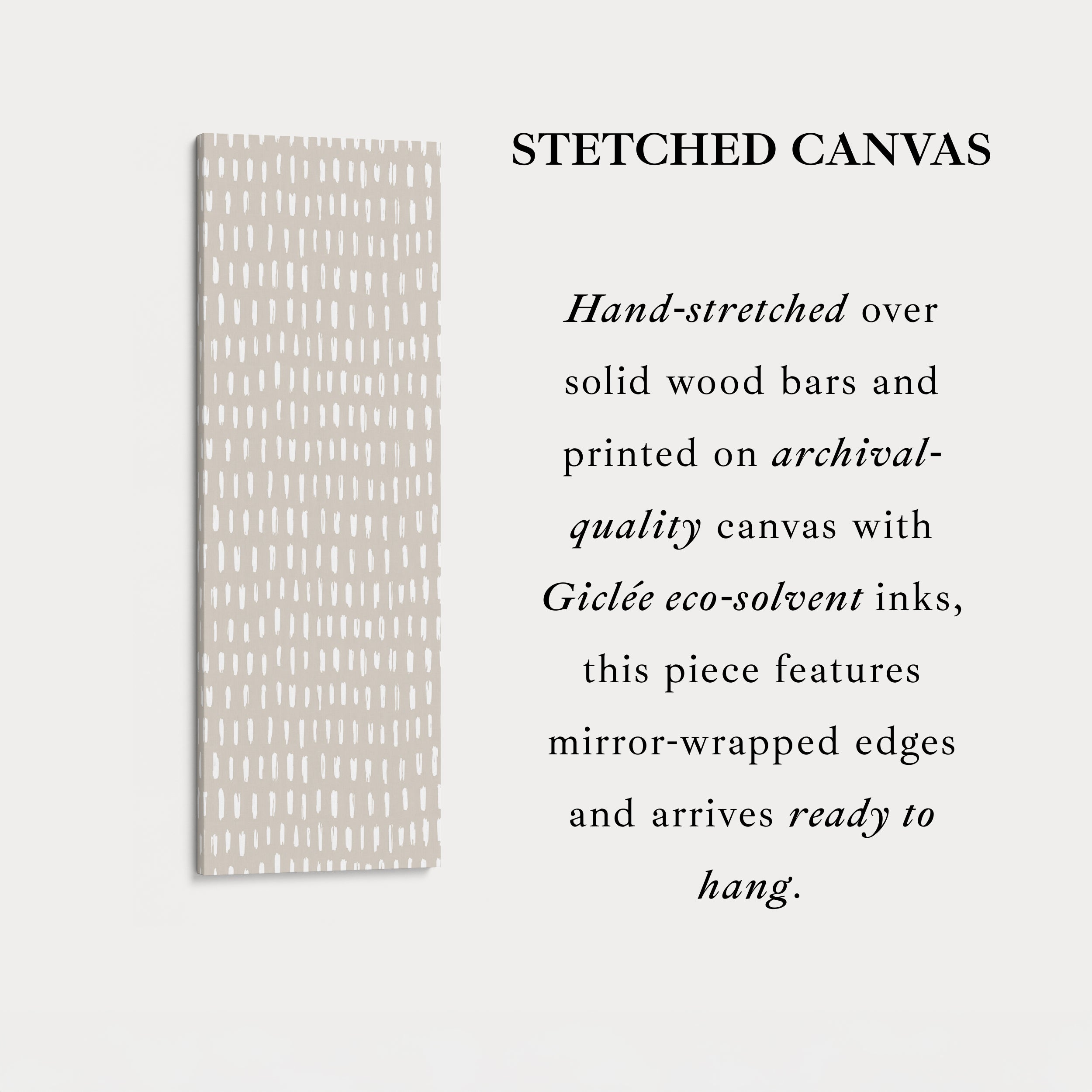 Minimalist Vertical Bedroom Wall Art Beige