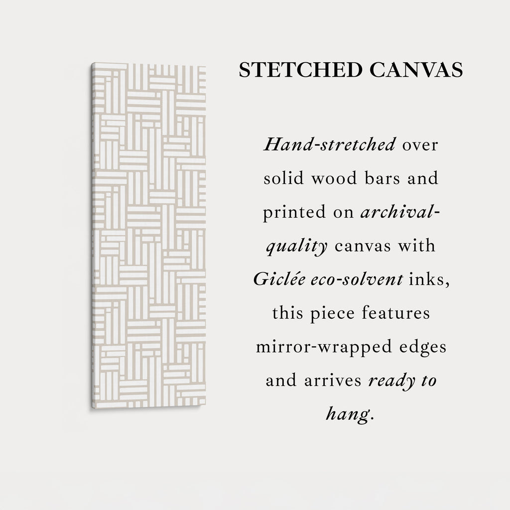 Beige & White Vertical Narrow Wall Art