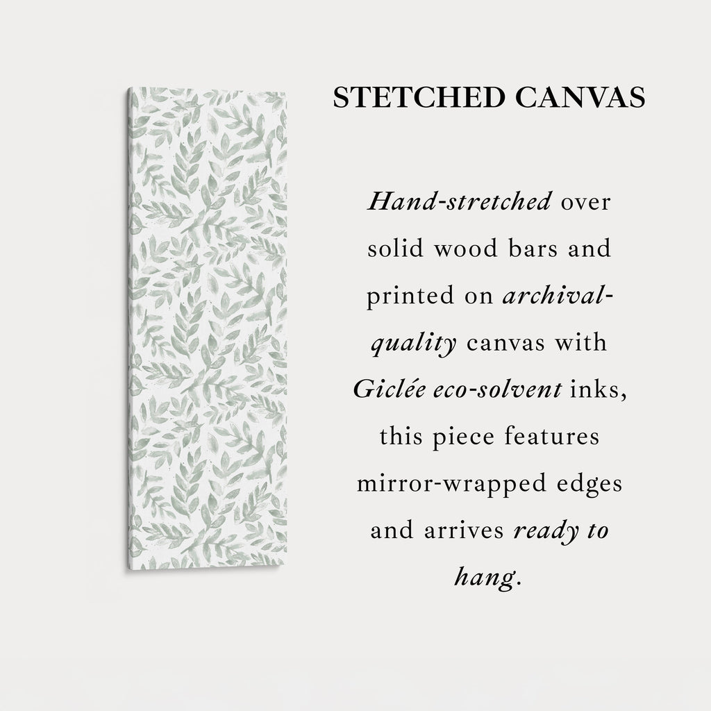 Sage Green Botanical Tall Narrow Vertical Framed Wall Decor