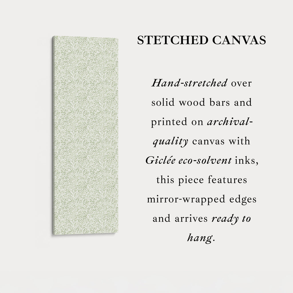 White & Green Large Botanical Bedroom Long Wall Decor