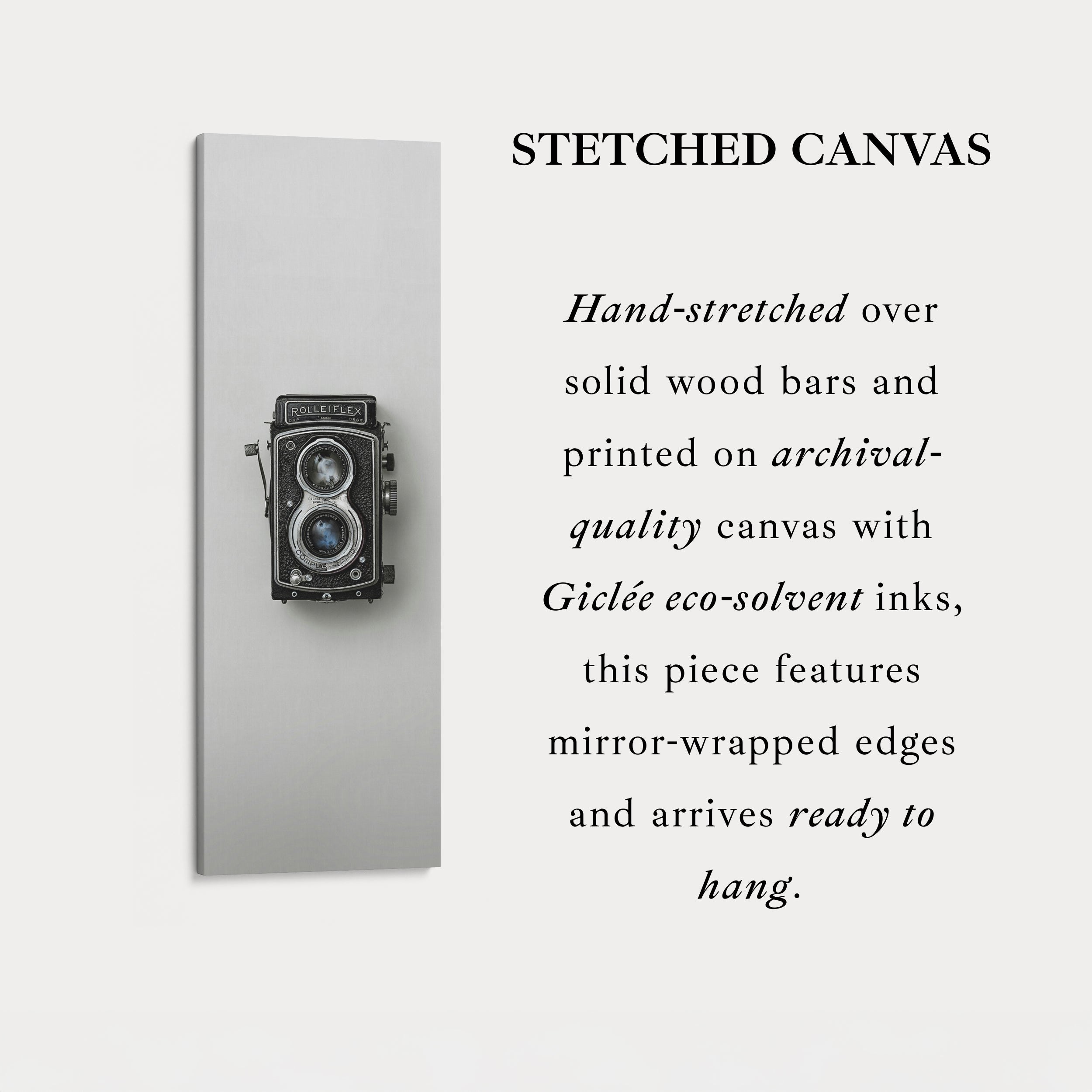 Minimalist Photography Rollieflex Framed Vertical Wall Art