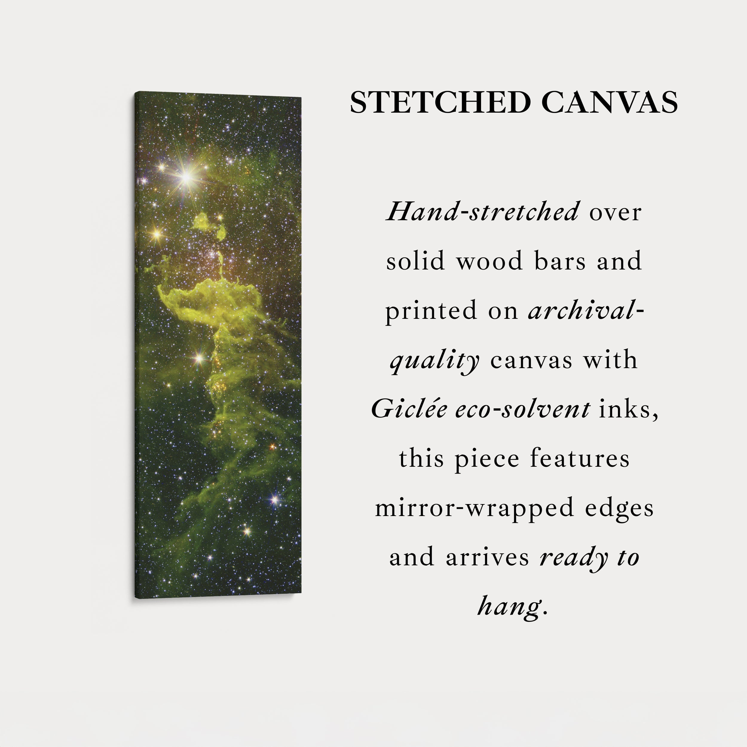 Large Framed Canvas Vertical Wall Art Nebula Hubble