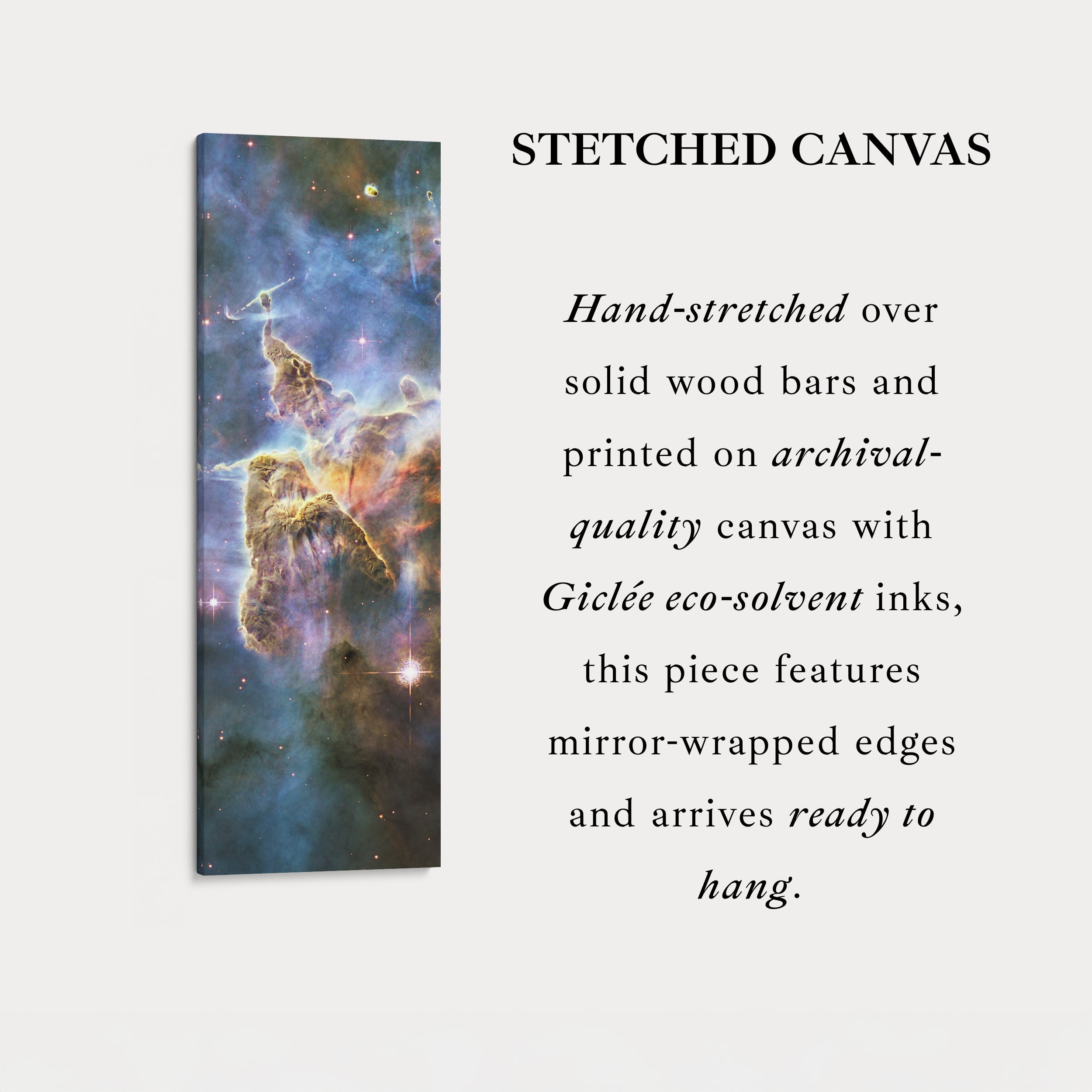 Vertical Wall Decor Hubble Nebula NASA Photograph