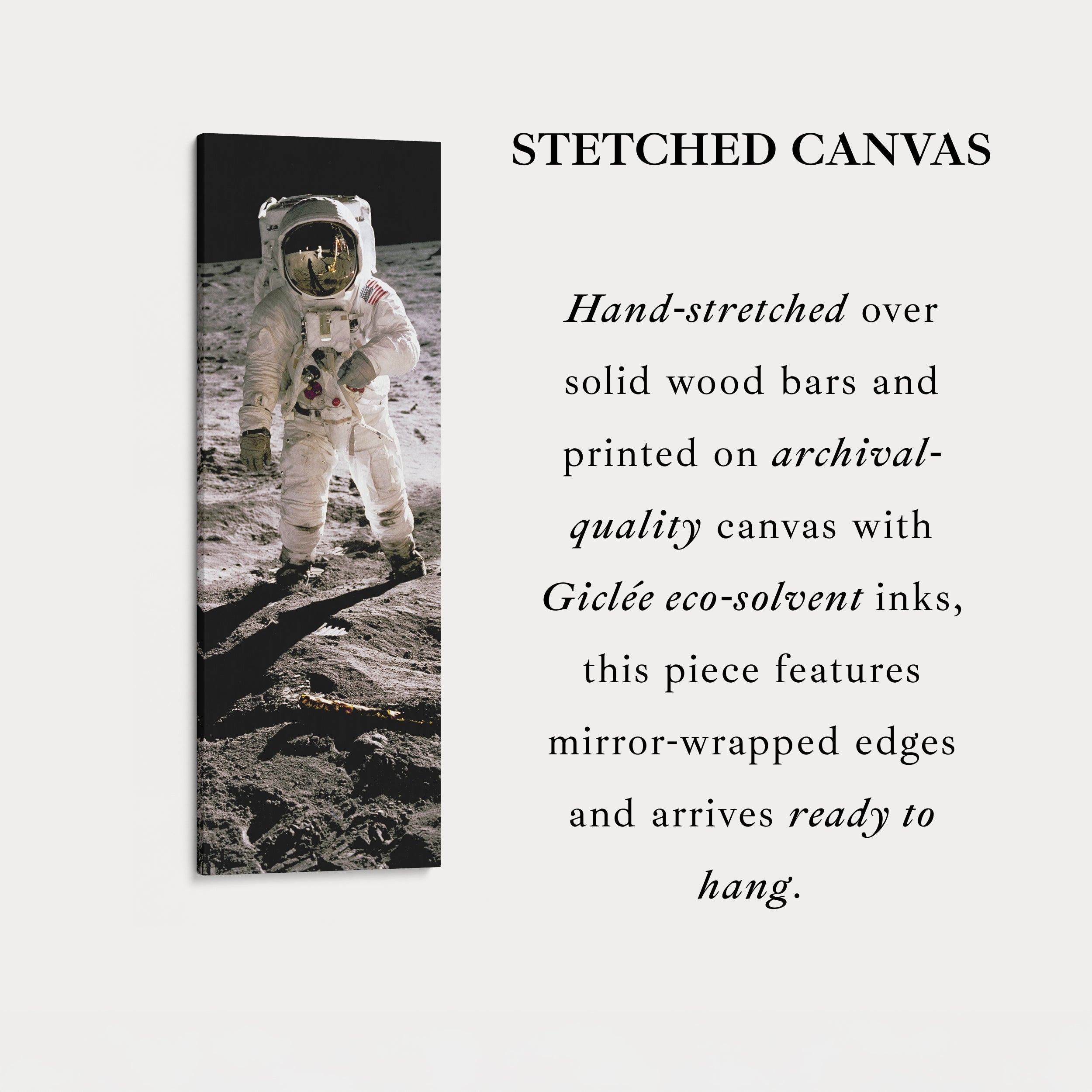 Long Vertical Wall Art Moon Walk Astronaut