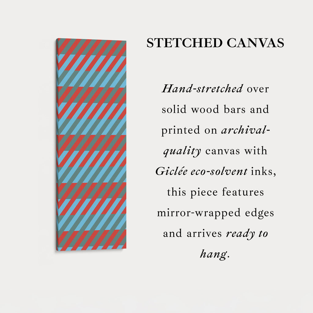 Abstract Stripe Geometry Vertical Framed Canvas Wall Art for Bedroom or Studio