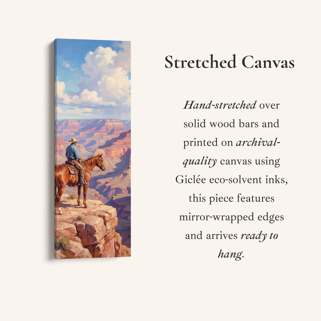 Cowboy Canyon Panoramic Wall Art Extra Wide Canvas Living Room