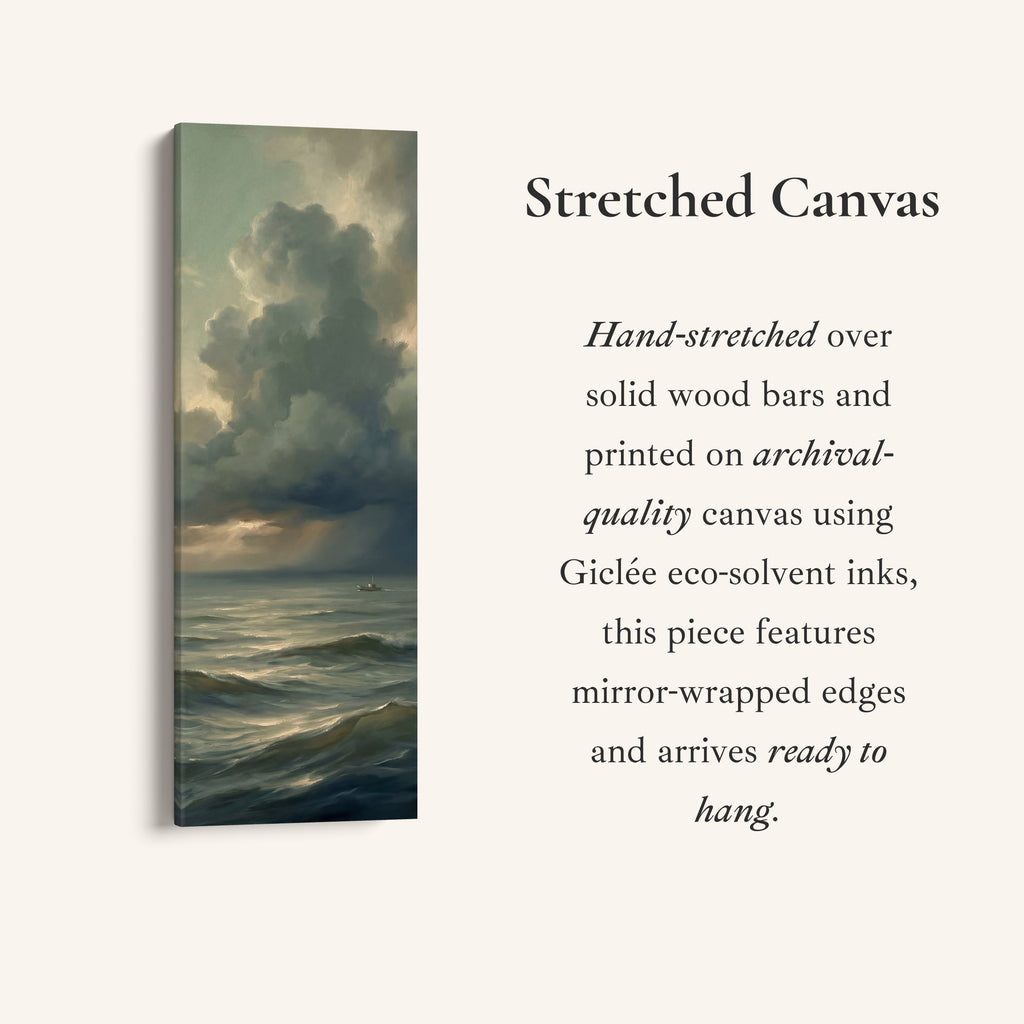 Storm Clouds Wide Framed Canvas Statement Wall Decor Office
