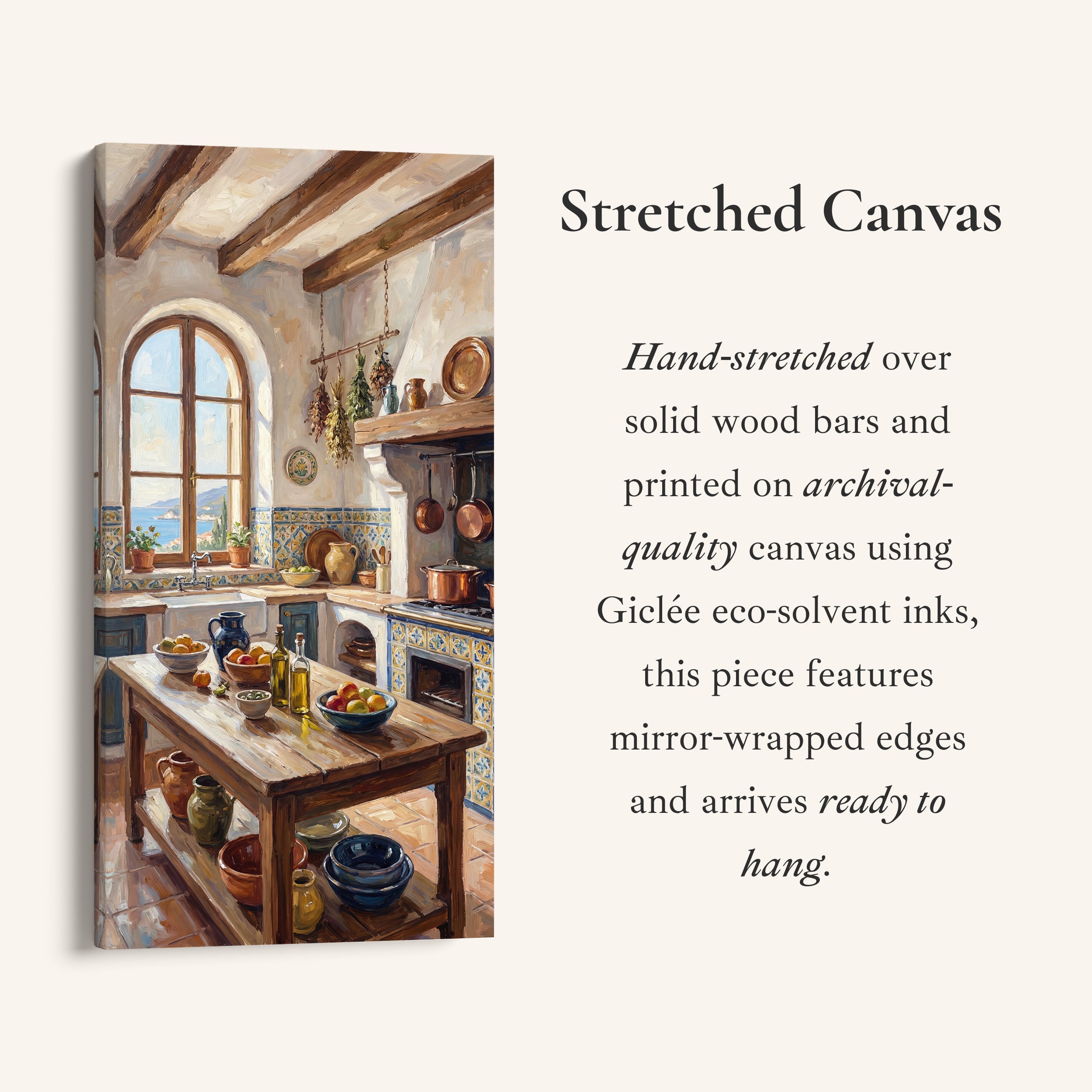 Long Wall Art Rustic Kitchen Interior Tall Canvas For Kitchen