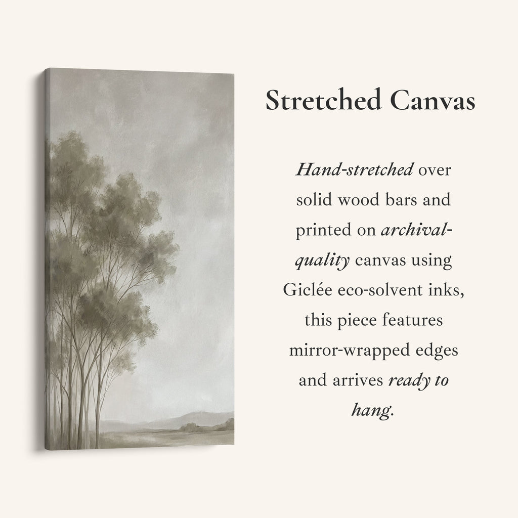 Misty Tree Grove Portrait Wall Art Vertical Wall Art For Kitchen