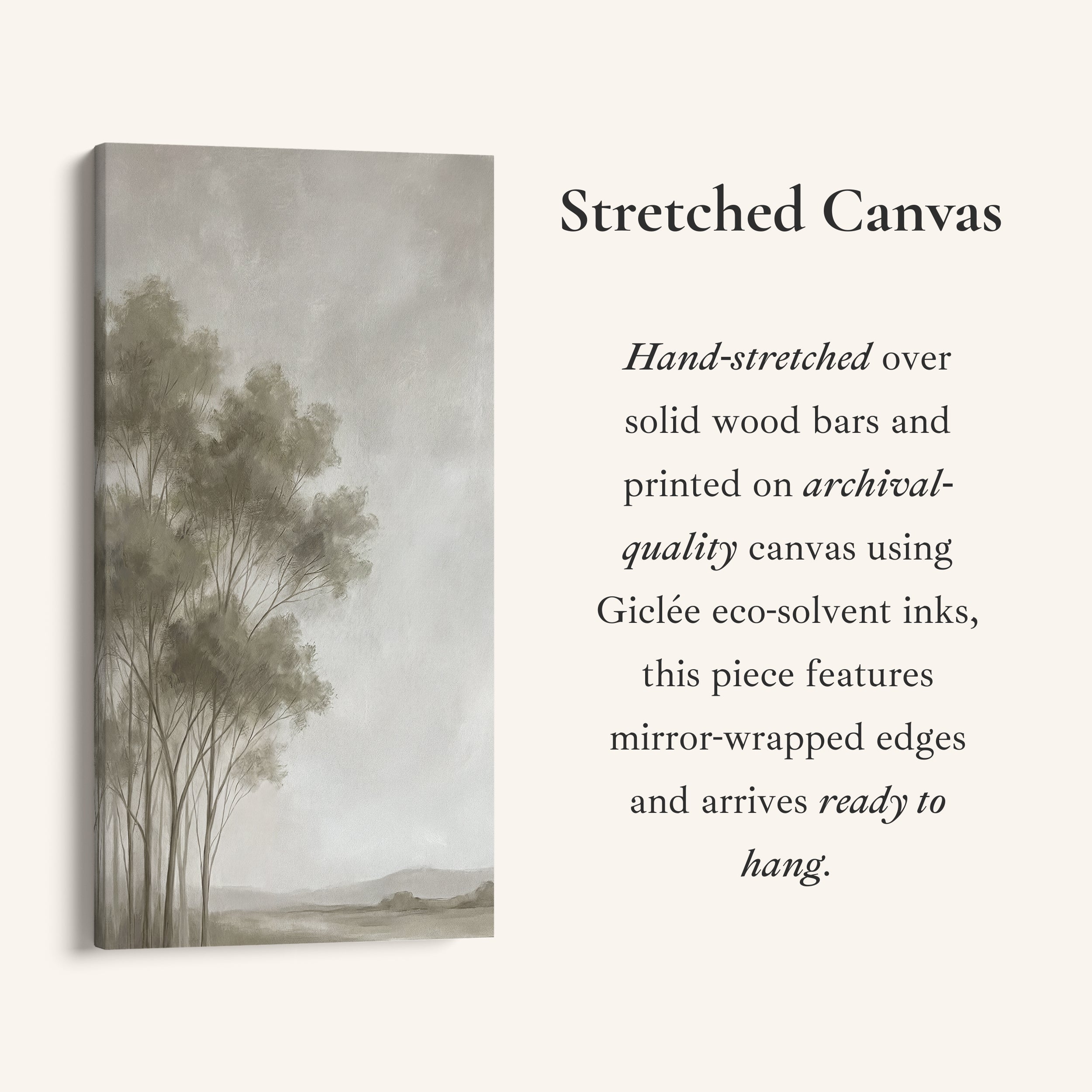 Misty Tree Grove Portrait Wall Art Vertical Wall Art For Kitchen